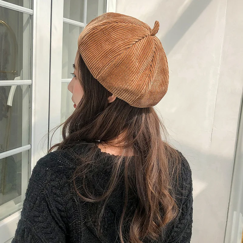 Берет женский осенне-зимний новый красный берет из сетчатой ткани в Корейском