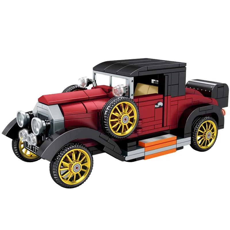 

Новый знаменитый винтажный телефон, старый автомобиль, кубики MOC, Классическая модель, обучающие игрушки для детей, подарок, детский город