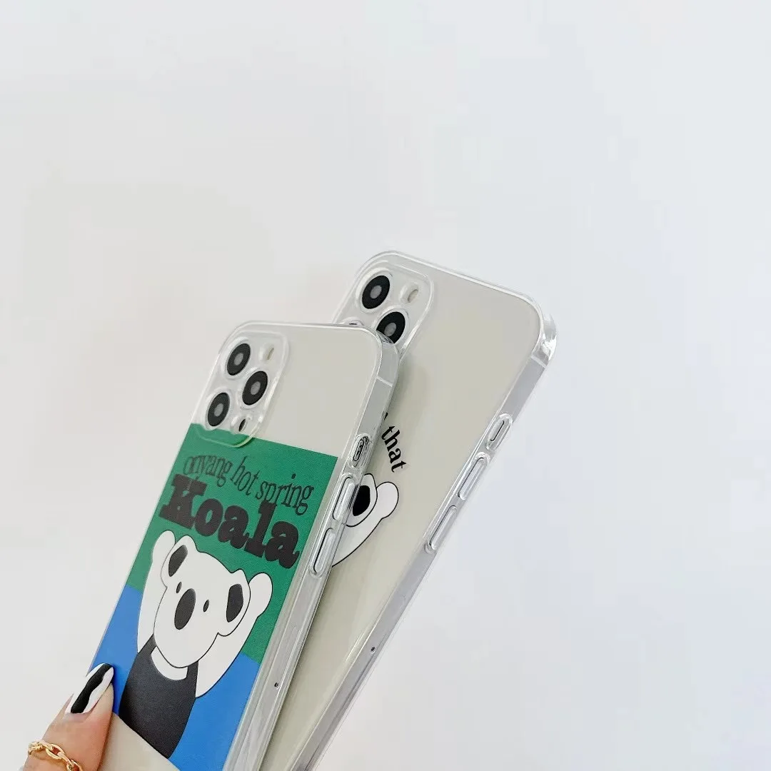 

INS cute super funny sportsman koala phone case for iPhone 11 12 pro MAX Xs MINI Xr X 78plus soft TPU back cover