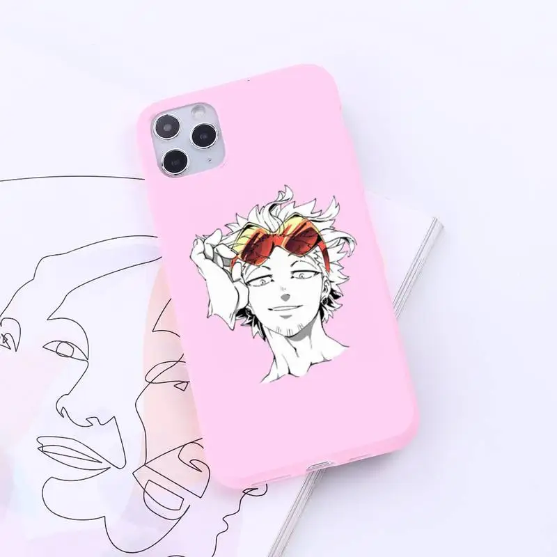 

Hawks Coat Anime Phone Case Candy Color for iPhone 6 7 8 11 12 s mini pro X XS XR MAX Plus