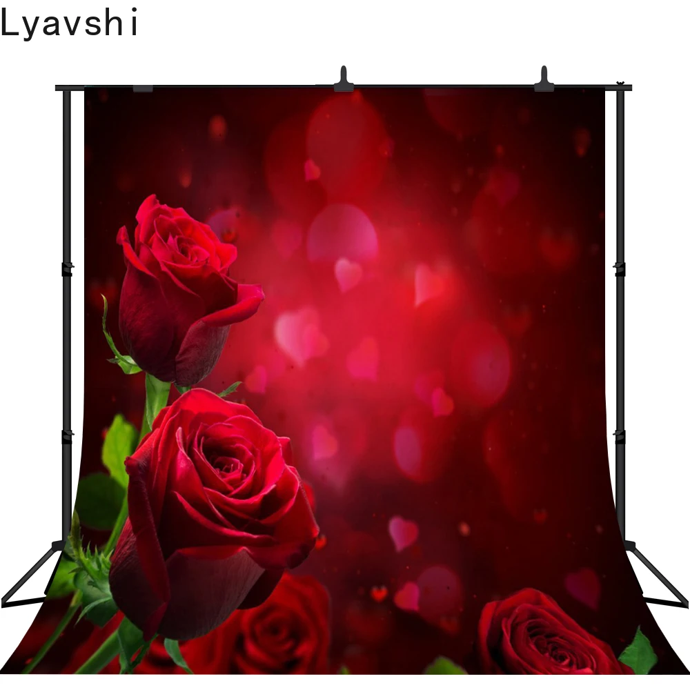 

Виниловый фон Lyavshi для фотосъемки на День святого Валентина с изображением красных роз