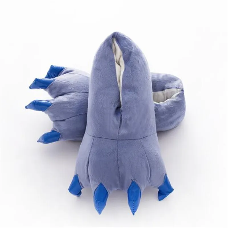 

Hot Women's Winter Paw Shoes Cute Cartoon Animal Cotton Slippers Children's Slides Kids Warm Plush Shoes Ladies Home Flip Flops