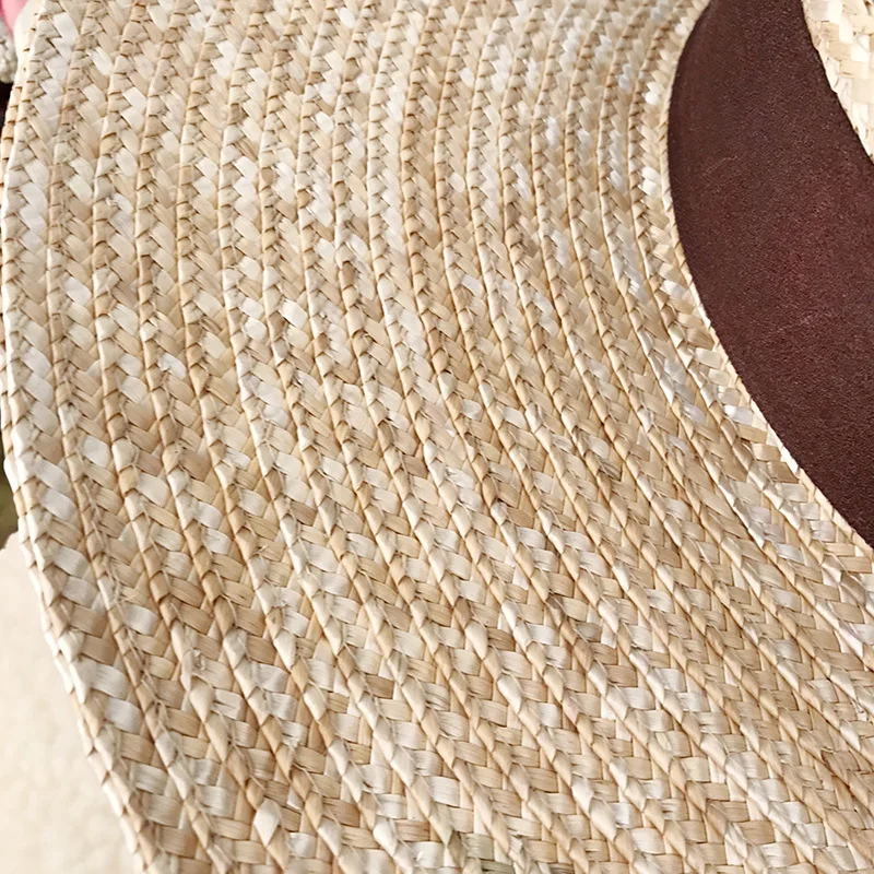 Женские солнцезащитные козырьки соломенная лента полый Солнцезащитный козырек