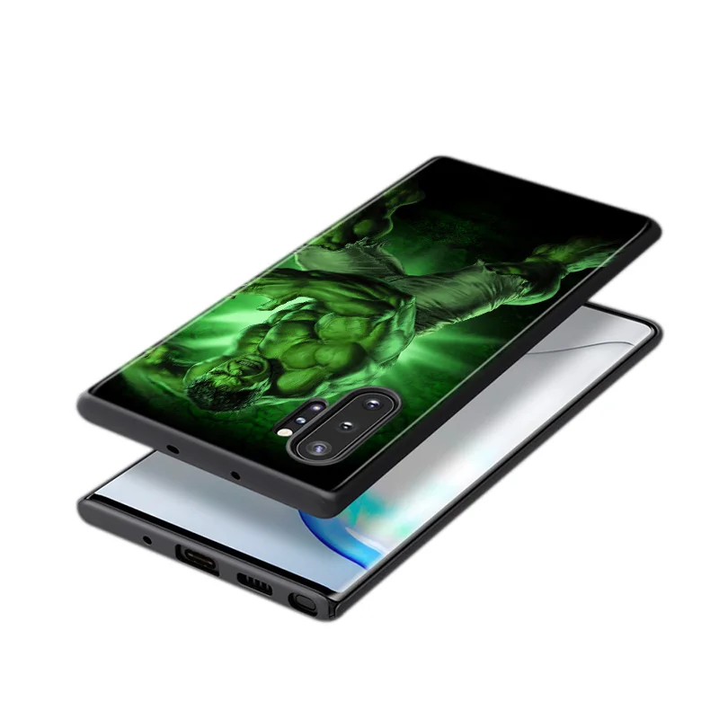 

Marvel Hulk For Samsung Galaxy Note 20 10 9 8 S21 S10 S10E S9 S8 S7 Ultra Lite Plus Pro 5G Black silicone soft TPU Phone Case