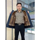 Мужская Зимняя парка, натуральная Меховая куртка Muskrat, последняя модель 2021, стандартная Бесплатная доставка