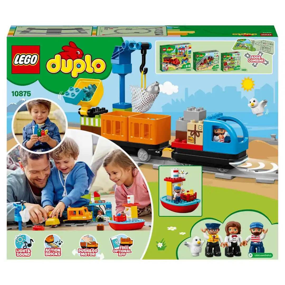 Конструктор LEGO DUPLO 10875 "Грузовой поезд" | Игрушки и хобби