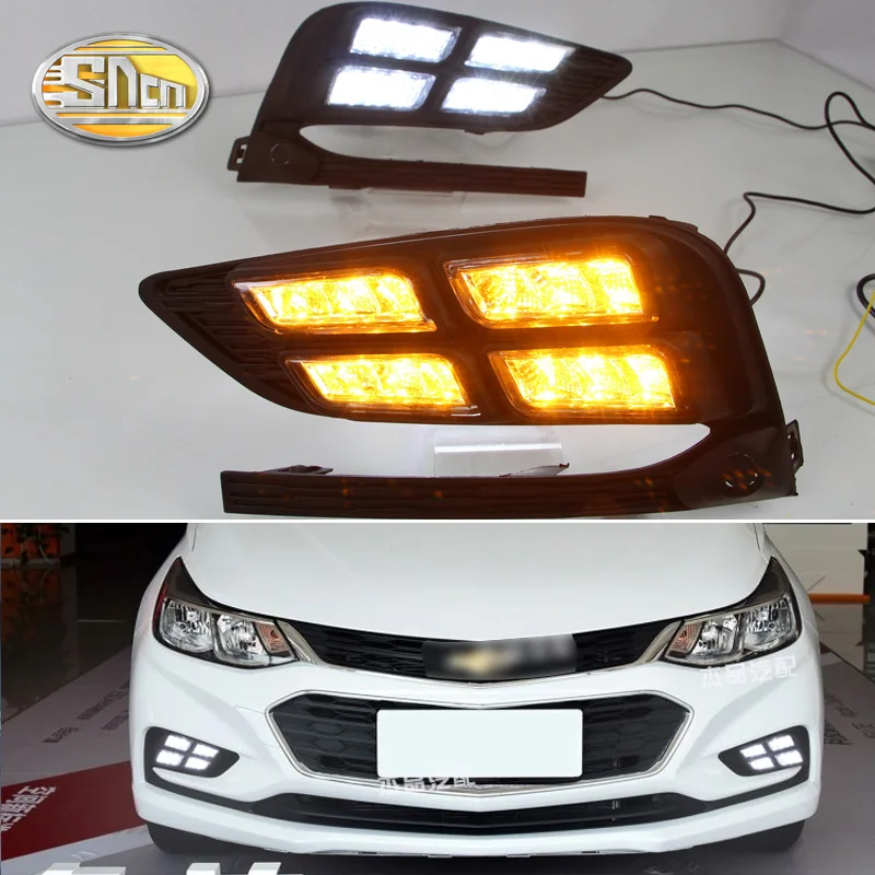 Дневные ходовые огни для Chevrolet Cruze 2016 2017 DRL светодиодный противотуманный фонарь с