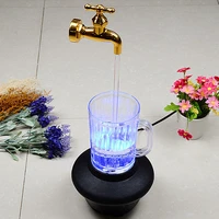 yellow suspended faucet magic glass lamp durable decorative light led injection molding practical suspended taps
