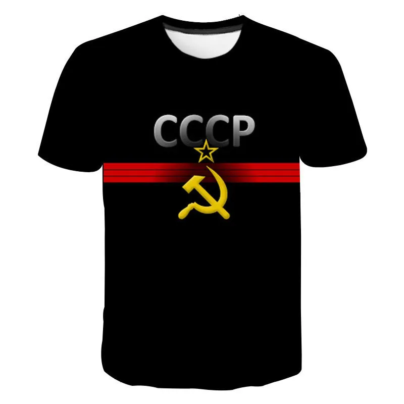 Футболки CCCP с эмблемой Советского Союза уличная одежда 3D принтом мужская и