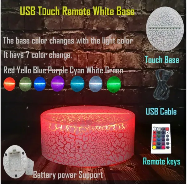 Remote 7 color Крутой 3D зуб зубы светодиодный USB лампа Атмосфера RGB Ночной Светильник Красочные Детские игрушки спальня Настольный светильник в подарок декор - Испускаемый цвет: Remote 7 color