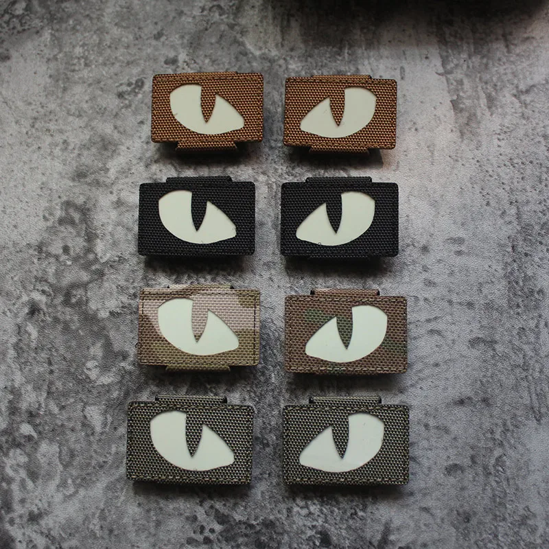 1 пара тактические очки в стиле кошачий глаз патч Военная Боевая светятся темноте