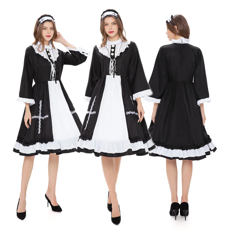 

Virgin Mary Nuns Priests Dance Halloween Cosplay Performance Costumes