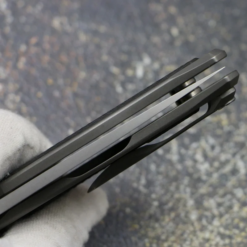 Green Thorn 2021 новый складной нож F95 Flipper K110 лезвие TC4 Титан + CF ручка для кемпинга охоты