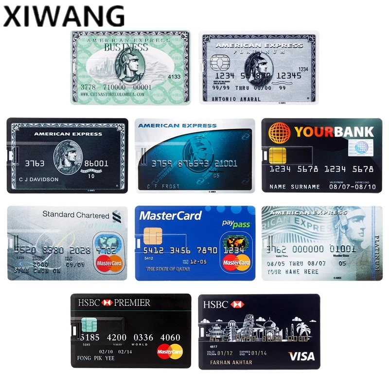USB флеш-накопитель 8 ГБ, флеш-накопитель 128 ГБ, u-образная Флешка 16 ГБ, 32 ГБ, банковская кредитная карта, флешка 64 ГБ, реальная емкость, флеш-память, бесплатный логотип на заказ
