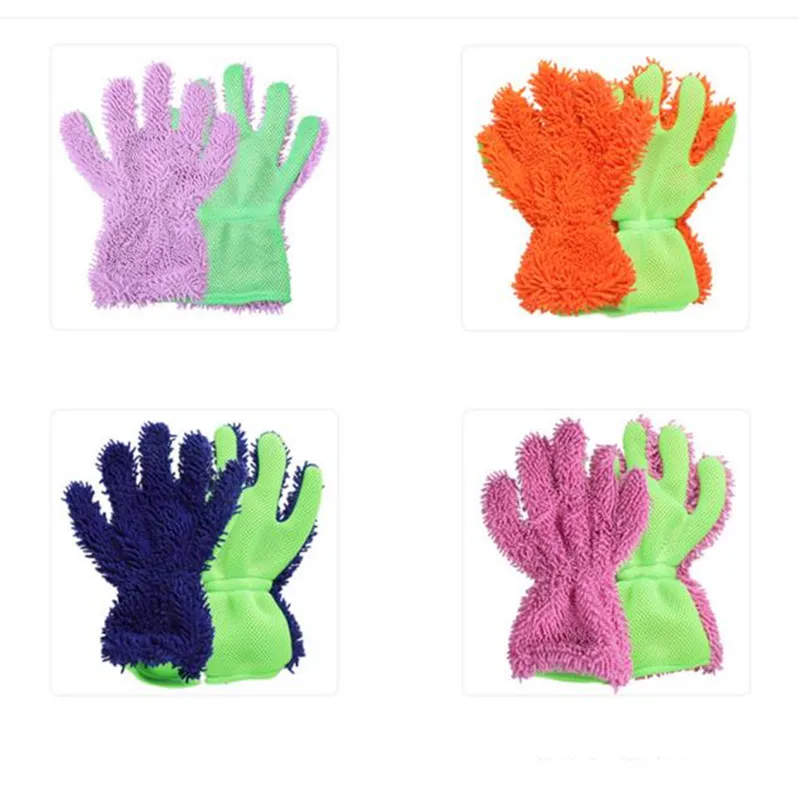 Мягкие перчатки для мытья автомобиля из синели инструмент очистки губка