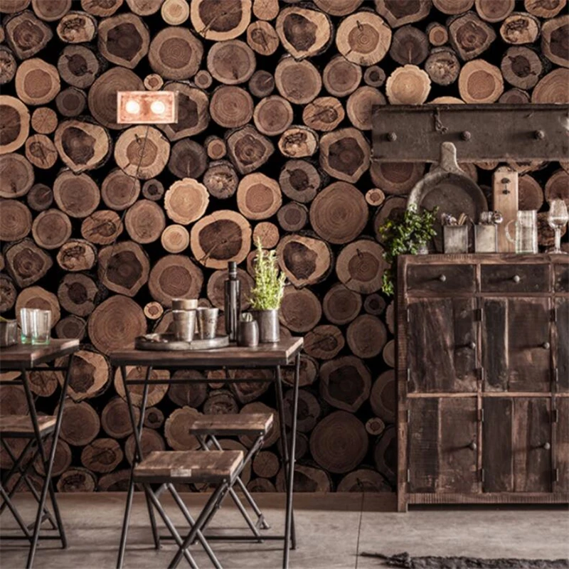 Обои wellyu в китайском винтажном стиле с имитацией древесины деревянные обои
