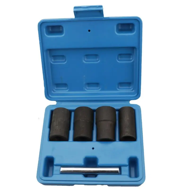 5 Pcs Car Tire Nut Extractor Damaged Sliding Nut Removal Tool Spiral Anti-skid Sleeve Set