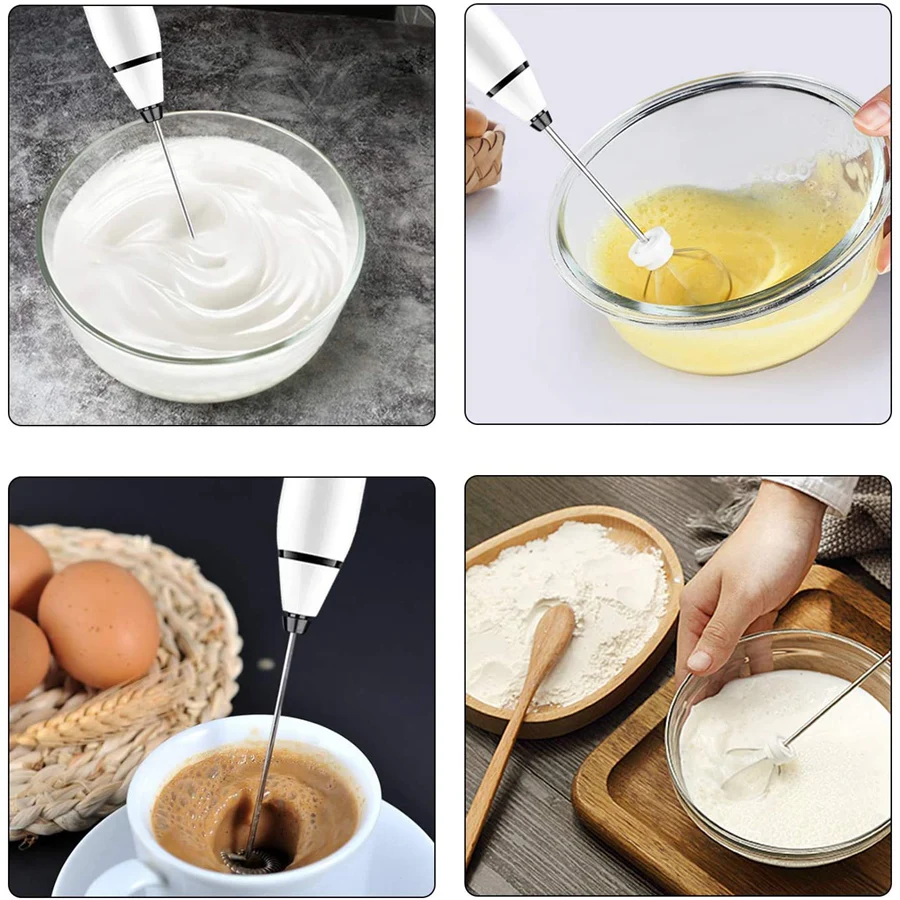 

Electric Mixer 3-Speed Milk Frother Hand Blender / Stirrer Chargeable Eggbeater Mini Foamer Whisk for Cappuccino / Hot Chocolate