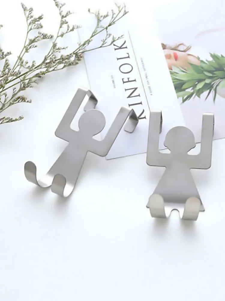 Крючки в форме влюбленных из нержавеющей стали вешалка для дома кухни ванной