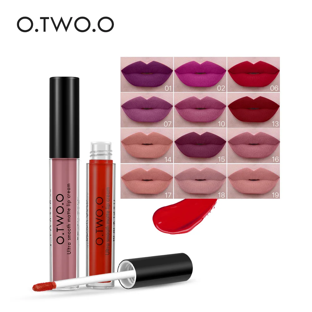 

Горячая Распродажа матовая антипригарная губная помада O. Tw O.o с поверхностью тумана блеск для губ Тыква красная жидкая губная помада 12 цвет...