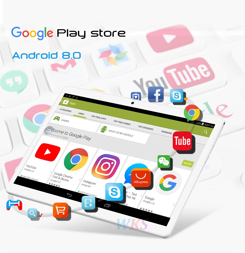 6+ 64 ГБ 10 дюймов 4G планшетный ПК Android 8,0 Восьмиядерный супер планшеты Ram 6 ГБ Rom 64 Гб WiFi gps 10,1 телефон планшет IPS Двойная sim gps