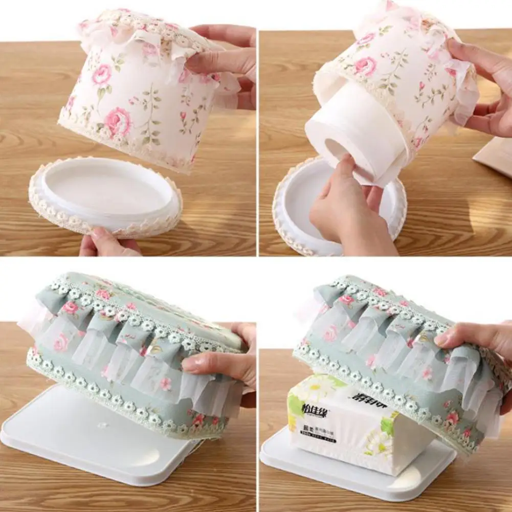 Ящик для хранения кружевной ткани в пасторальном стиле органайзер автомобиле и