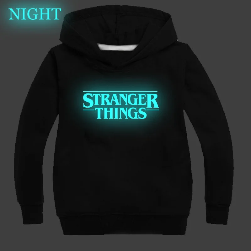 

Fashion Kids Boys Girls Stranger Things Sweatshirt Pullovers Luminous Hoodies Hooded Sportswear Surprise Gift