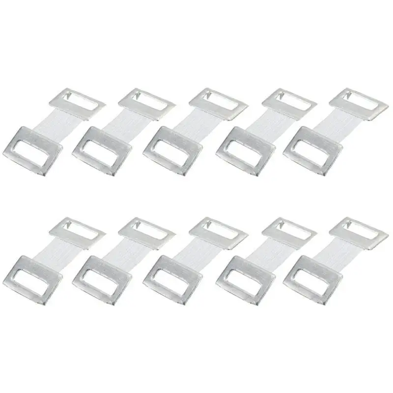 10 unidad/bolsa de repuesto para envoltura de vendaje el&aacute;stico, Clips de Metal estirable, abrazaderas de fijaci&oacute;n marr&oacute;n, ganchos de colores blancos, R5K1-3