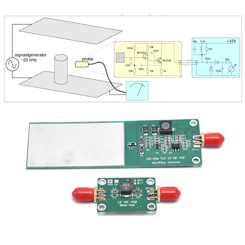 

Mini-whip Shortwave Active Antenna 10KHz-30MHz Mini Whip MF/HF/VHF Radio Short Wave RTL-SDR Receiver Electric Accessories