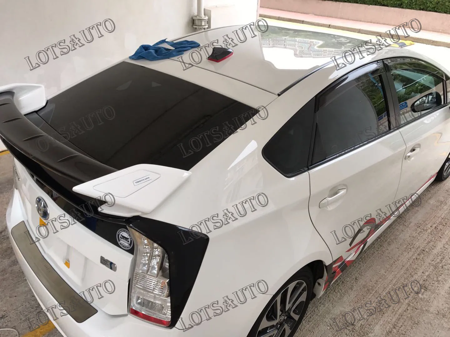 Стайлинг автомобиля prius углеродный и черный цвет двойной кронштейн для Toyota Prius ROWEN