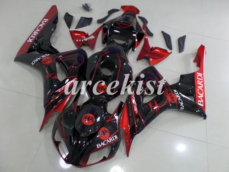 

4 Gifts New ABS Injection mold Full Fairings Kit Bodywork set fit for HONDA CBR1000RR 1000RR 2006 2007 06 07 Custom red black