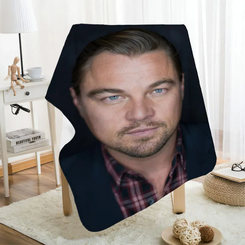 Comprare Musife Custom Leonardo DiCaprio Flanella Coperta Progetta La Tua Coperta Coperte Di Flanella Per Divano Dropshipping Fai Da Te
