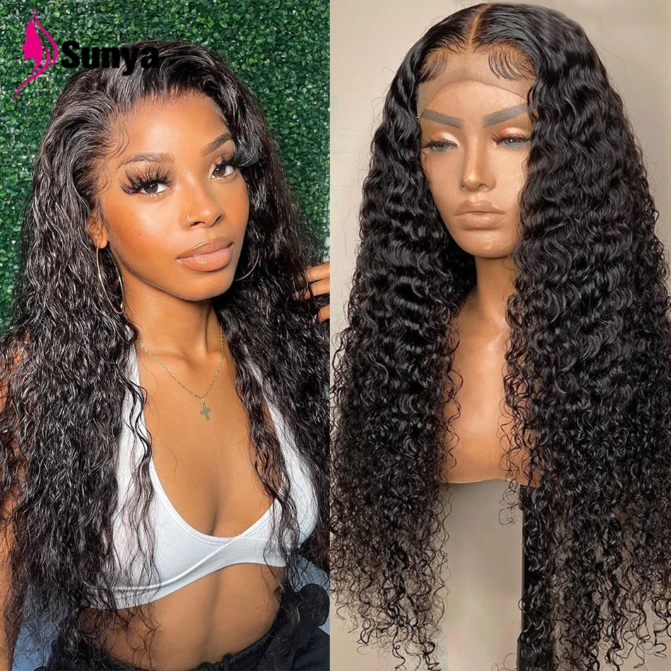 

10-32 Inch 4x4 Kinky Curly Lace Closure Wigs HD Swiss Lace Wig 180 Density 100% Human Hair Pre-Plucked With Baby Hair