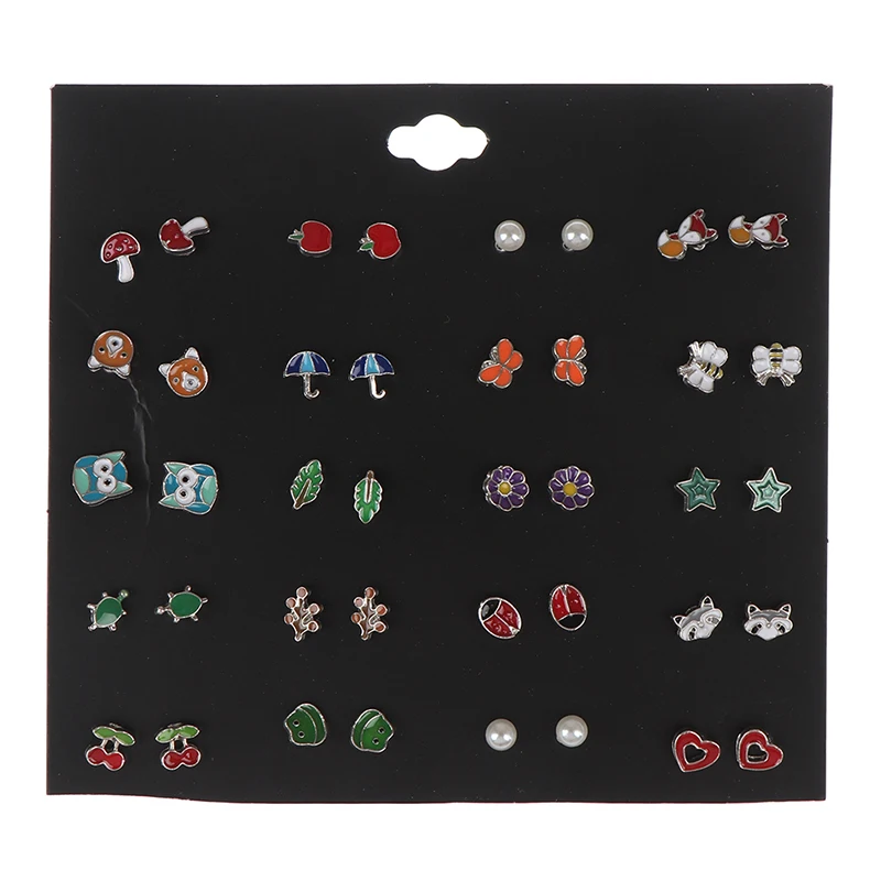 Серьги гвоздики в виде насекомых 20 шт./компл.|Серьги-гвоздики| |