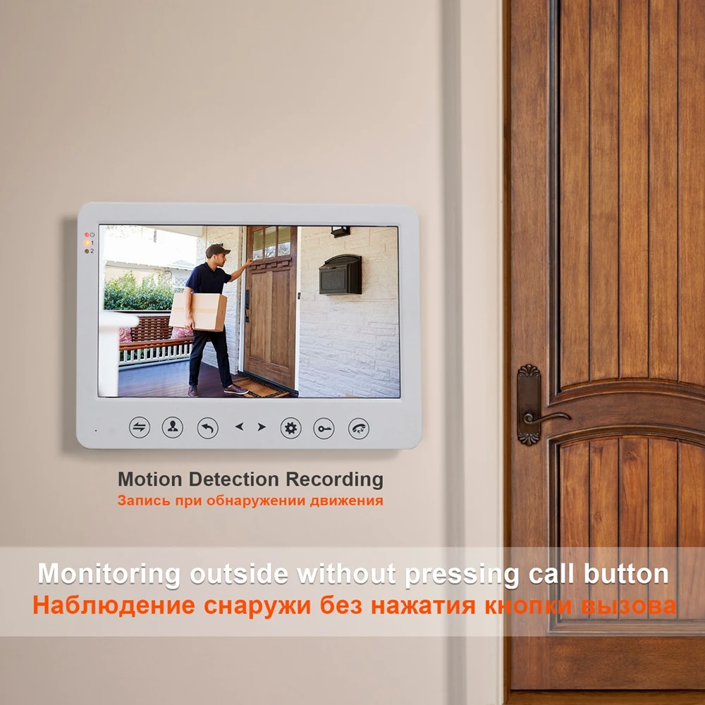 Anchencoky 10 дюймов видео домофон 720P вызова Панель с катодный замок Поддержка