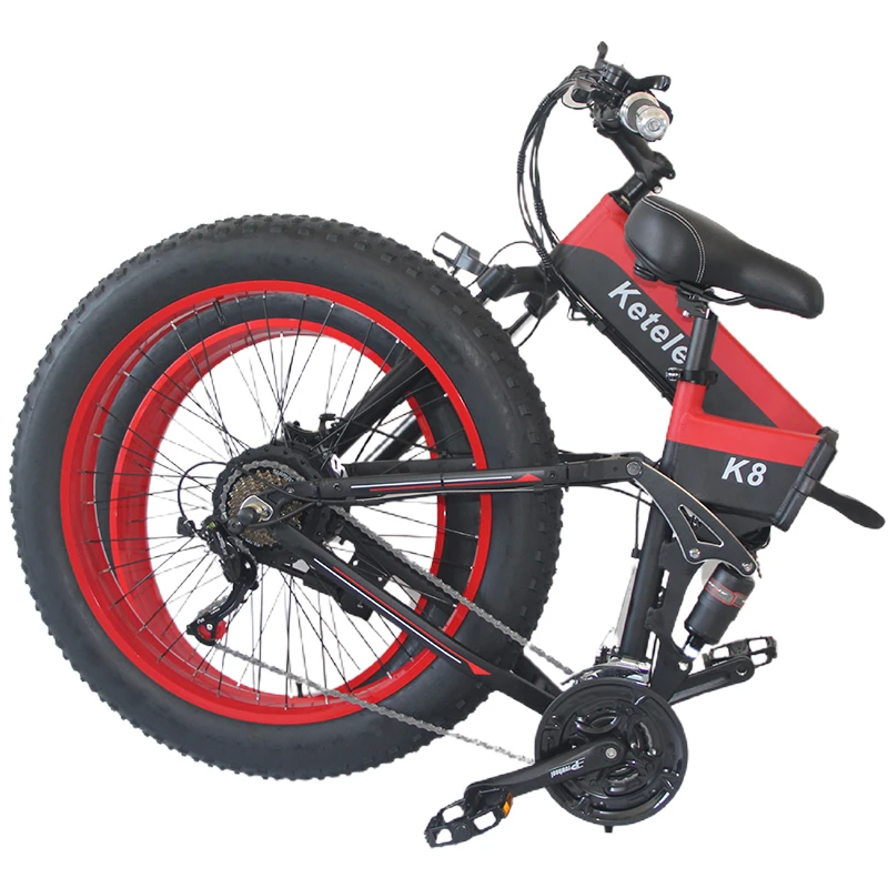 Online Keteles K8 Elektrische Bike 26 Zoll Fett Reifen Klapp Suspension Rahmen 800W 48V 15AH Aluminium Legierung Berg E-bike Männer Reiten MTB