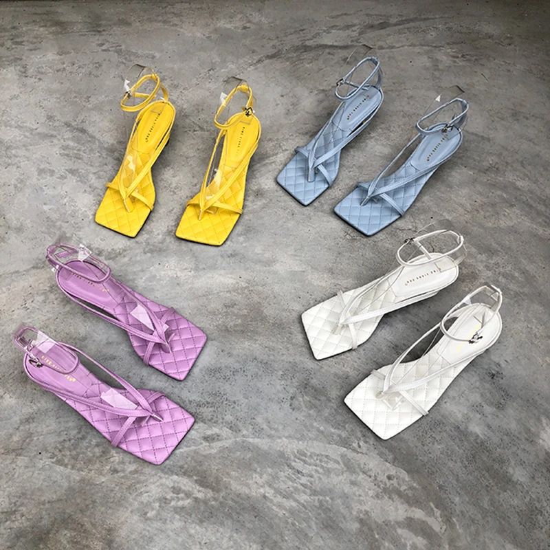 [DEAT] Новинка 2020 года Сезон весна лето Женские босоножки из искусственной кожи на