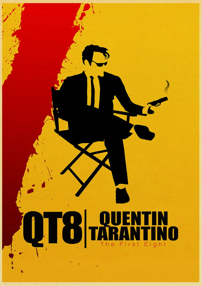 E163 Quentin Tarantino Movie Kill Bill Inglourious Basterds The Hateful Eight Poster High Quality Kraft Paper Home Room Decor - Цвет: E163