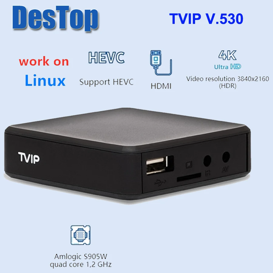 ТВ приставка Amlogic S905W IP530 IP 1 ГБ 8 четырехъядерный процессор V.530 3840x2160 4K Youtube работает
