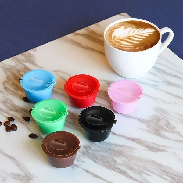 

Reusable Coffee Capsule Filter Cup for Nescafe Dolce Gusto Refillable Caps Spoon Brush Filter Baskets Pod Soft Taste Sweet