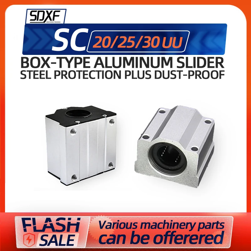 

Коробка-Тип алюминиевый ползунок линейный подшипник оптический вал сиденья 1/2 / 4PCSSC стальная защита плюс пылезащитный SC20/25/30 UU