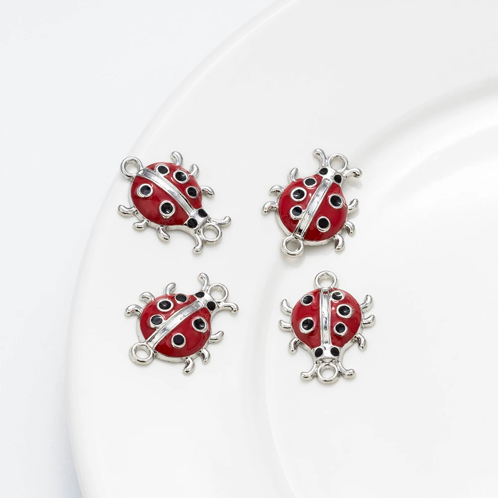 Meibeads 6 шт./лот модные подвески с божьей коровкой Подвеска из сплава подходит для