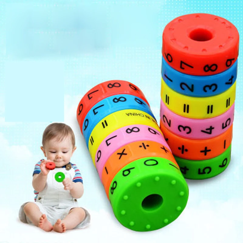 

6pcs/set Digital Multiplication Magnetic Coloful Figure Arithmetic Puzzle Building Blocks Kids Educational Toy for Children