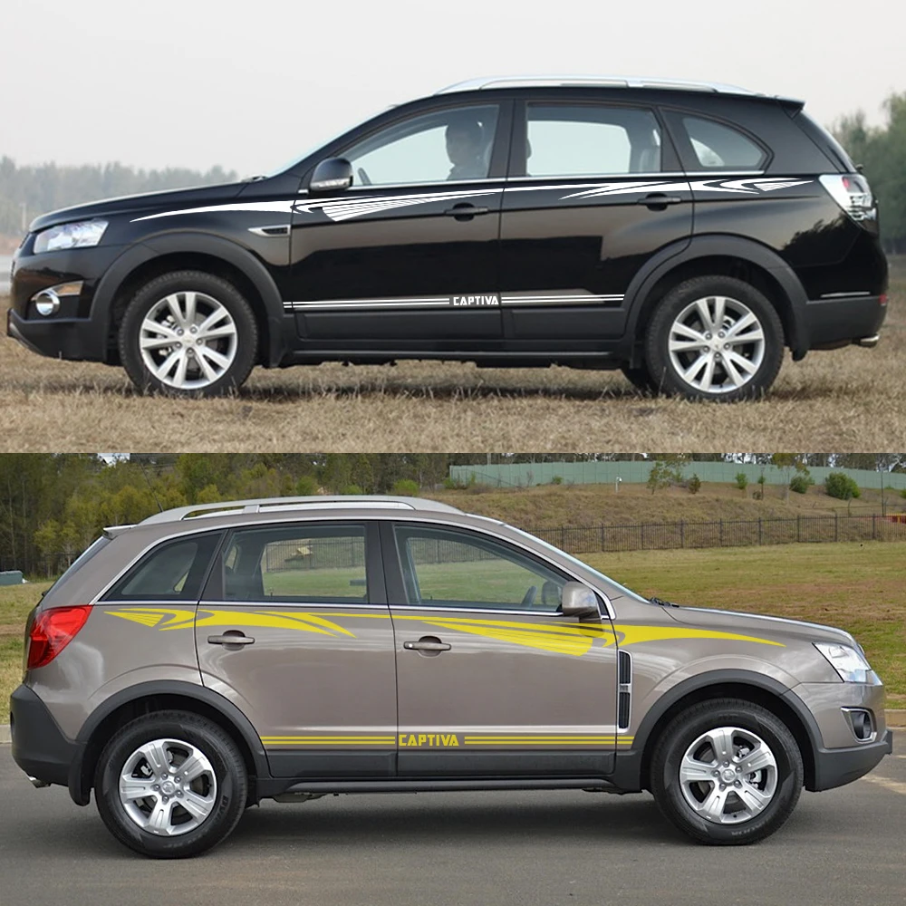 2 шт. для Chevrolet Captiva Автомобильная длинная Боковая дверь наклейка сделай сам