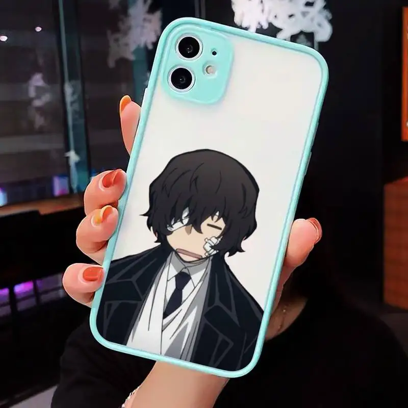 

Bungo Stray Dogs Phone Cases matte transparent For blue iPhone 7 8 x xs xr 11 12 pro plus max mini Clear Funda