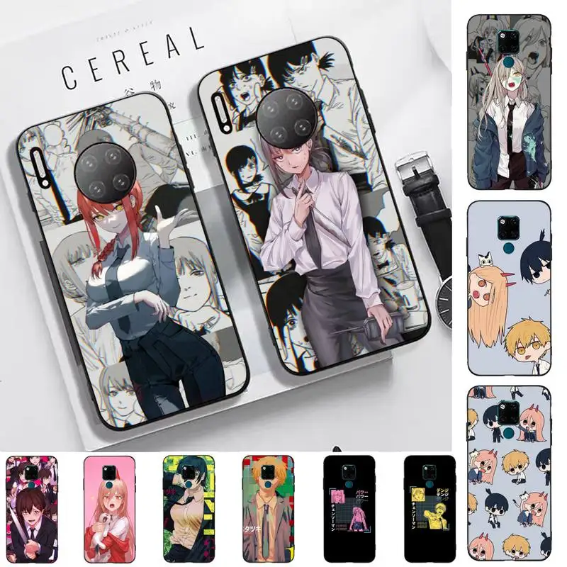 

FHNBLJ Cartoon Anime Chainsaw Man Phone Case for Huawei Mate 20 10 9 40 30 lite pro X Nova 2 3i 7se