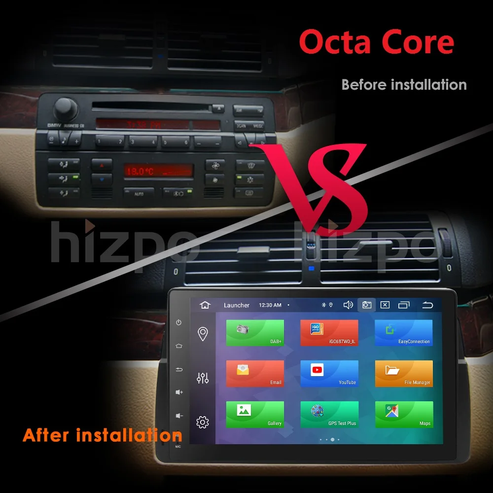 1024*600 9 дюймов Android 10 4/8Core DSP 2 + 32/4 64 1Din Автомобильный GPS Navi для BMW E46 M3 3 серии радио
