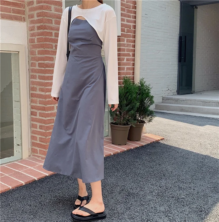 

Real Shot Cost-Effective ~ All-Match Slimming Lace up Backless Sling camisetas mujer gothic cropped feminino streetwear