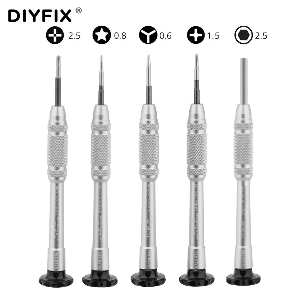 DIYFIX 5 в 1 Набор отверток для iPhone X для iPhone 8 7 6S 6 открытие ремонтных инструментов Комплект для разборки