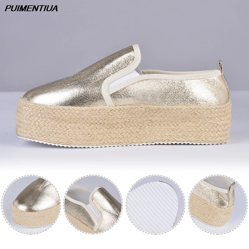 Женские эспадрильи PUIMENTIUA удобные кроссовки на плоской подошве|Обувь без каблука|